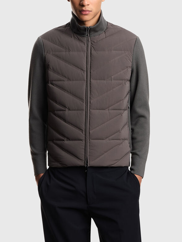 Down jacket with quilted effect - 1