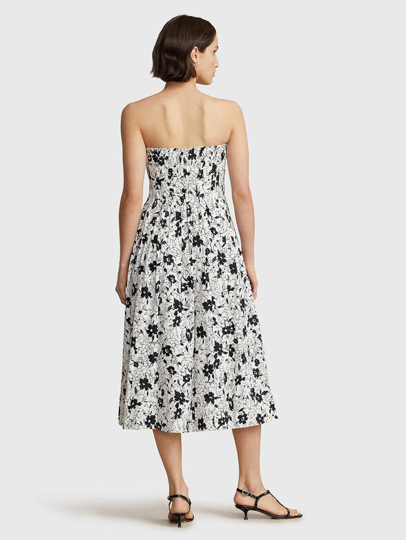 LENDY linen dress with contrasting floral print - 2