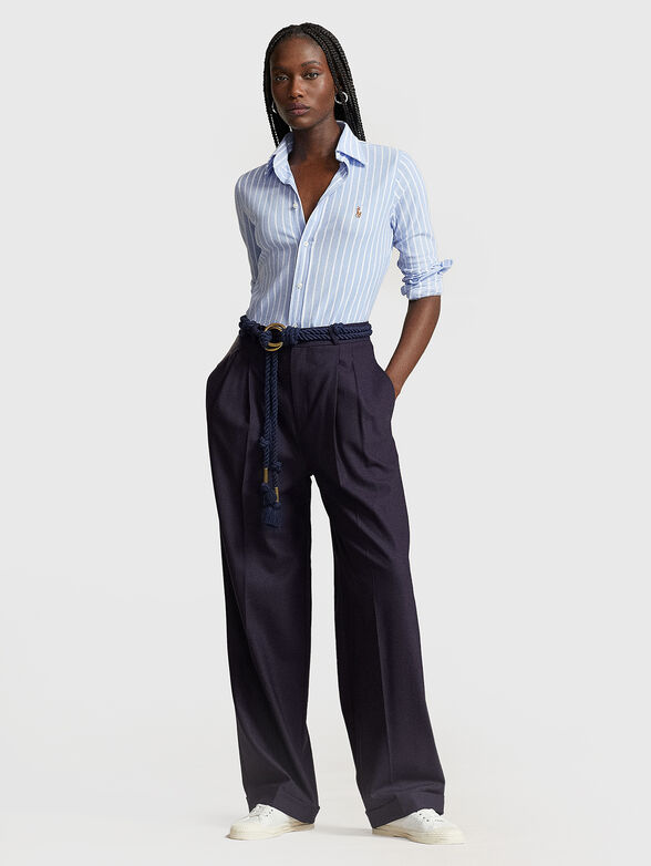 Oxford shirt with striped pattern and logo embroidery - 2