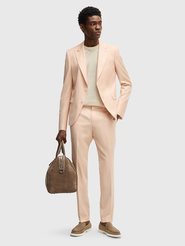 Linen sweater with accent stitching - 2