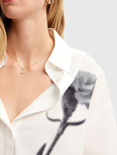 Cotton shirt with print - 5