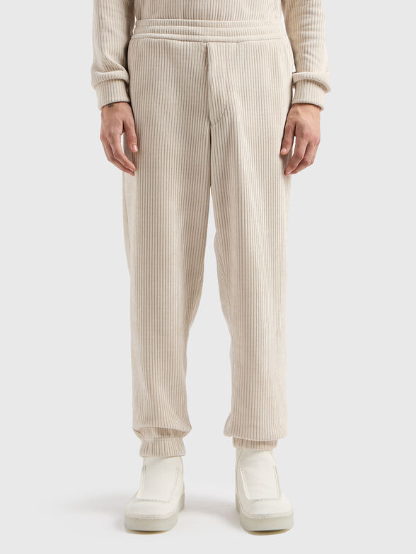 Trousers with ribbed texture - 1