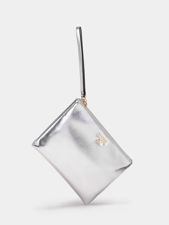 Clutch bag with accent strap - 6