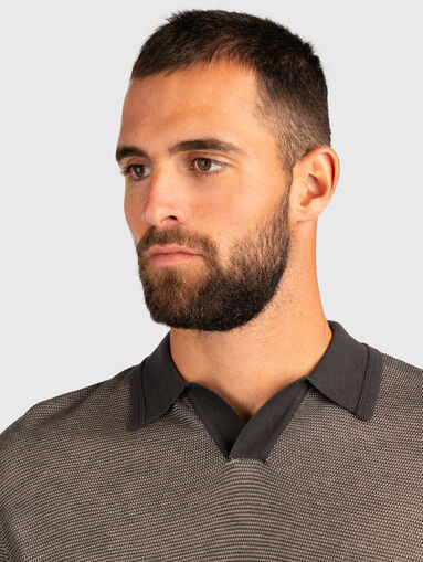 Wool and silk blend polo shirt - 4