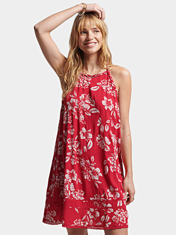 Short black dress with colorful motifs - 1