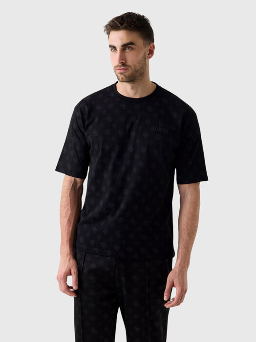 Cotton T-shirt with a round neckline