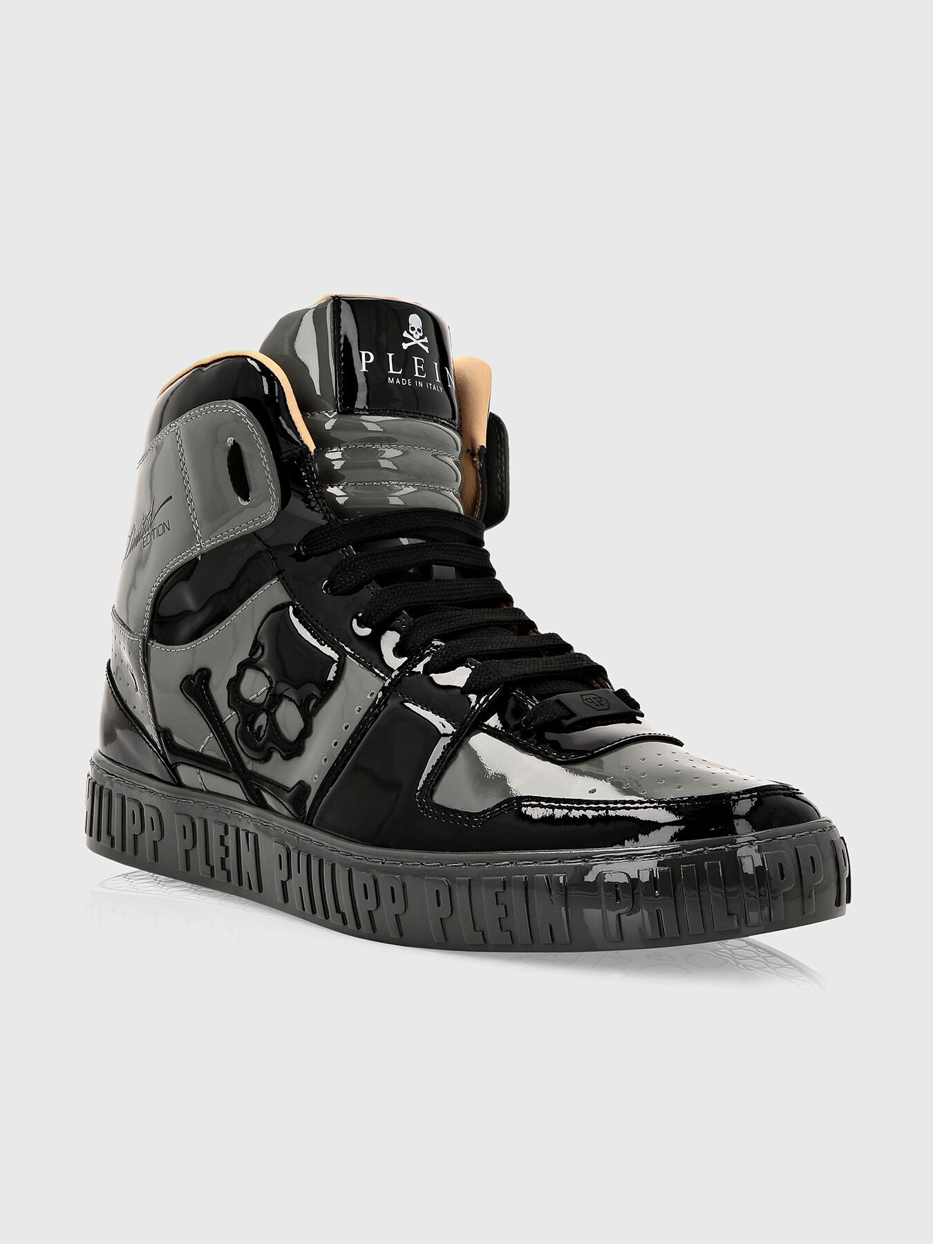High sneakers with embossed print brand PHILIPP PLEIN Globalbrandsstore en