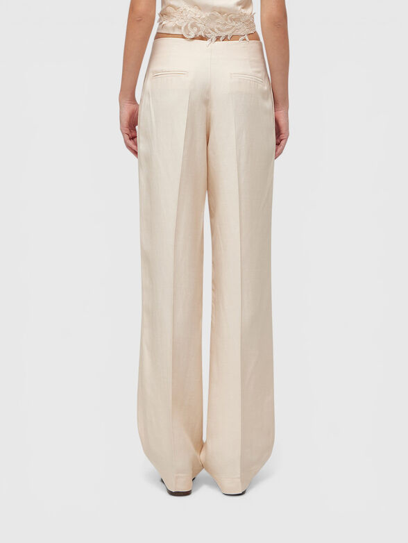 Straight-leg pants made from linen blend - 2