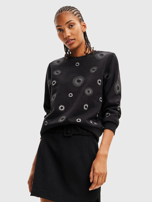 Sweatshirt with an crewneck and embroidery