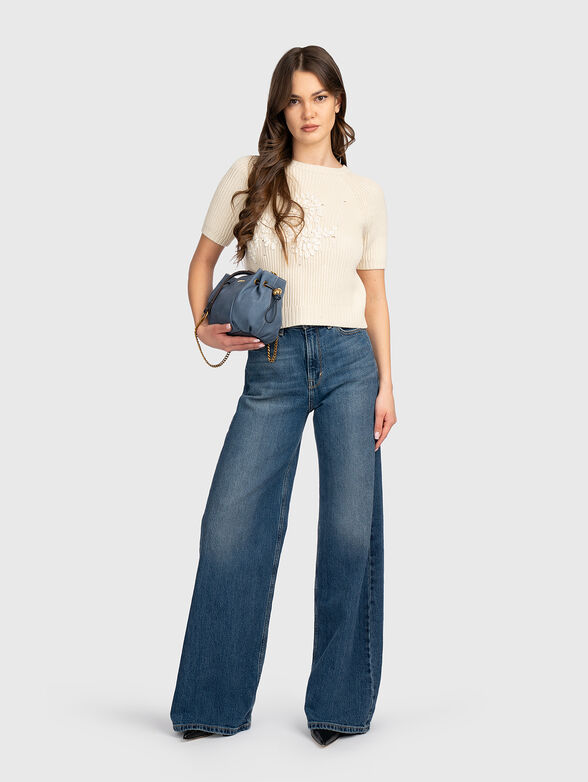 Sweater with raffia embroidery - 2