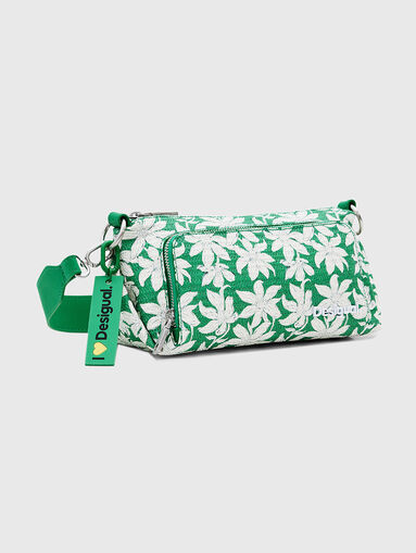 Green small bag with floral pattern - 4