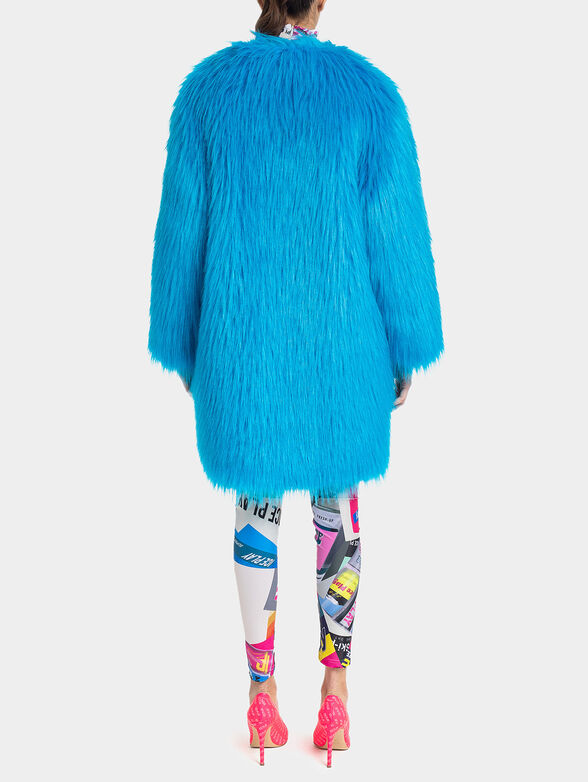 Faux fur coat with zip - 3
