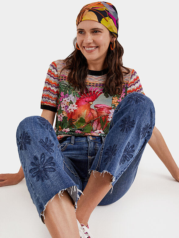 GALA jeans with floral accents - 5