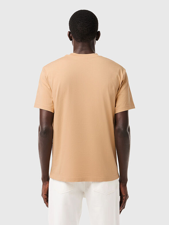 Beige cotton T-shirt  - 3