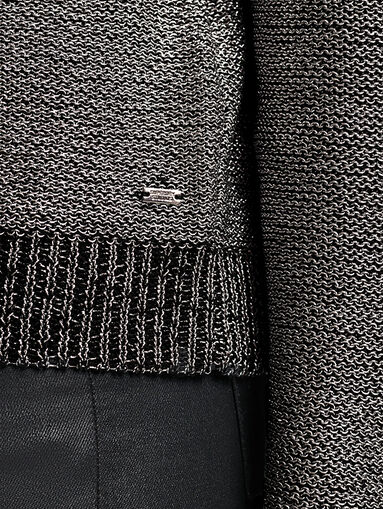 Knitted sweater with metallic effect  - 4