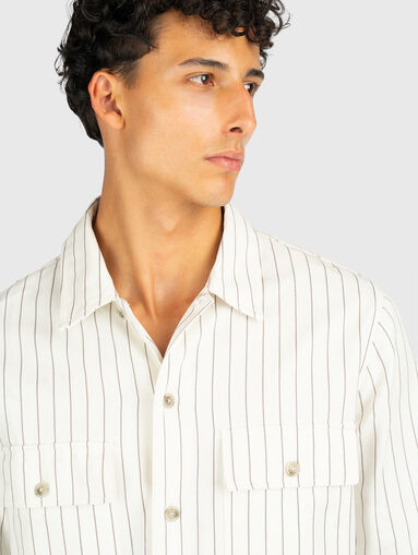 Striped cotton shirt - 4