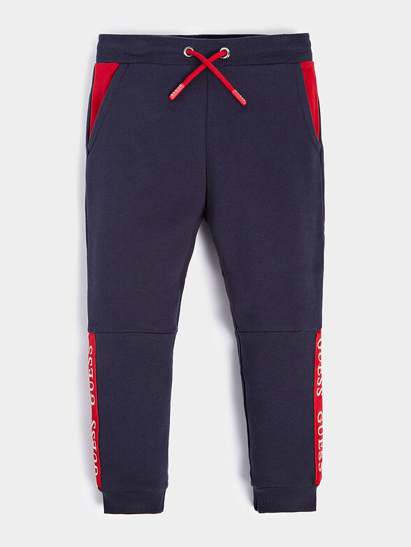 Sports pants in blue color - 1