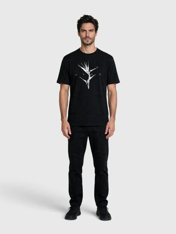 Black cotton T-shirt - 2