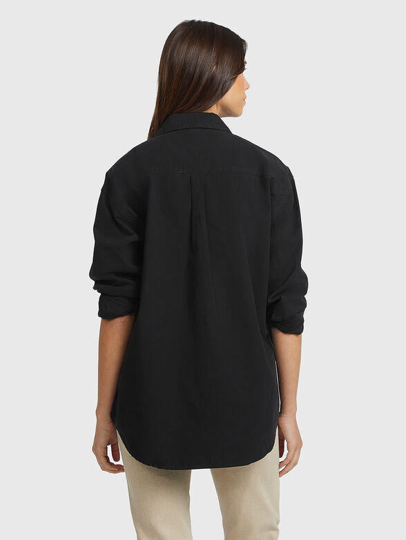 Black shirt with oval hem - 3