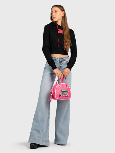 Jeans with wide legs and logo embroidery - 5
