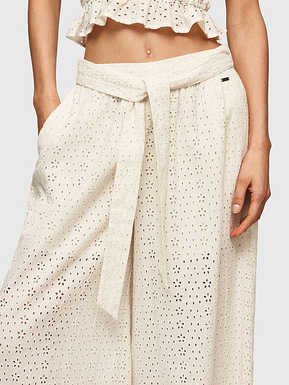 PATS white pants  with wide leg - 3