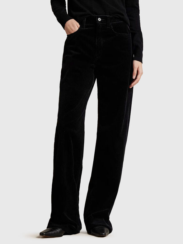 Corduroy wide leg trousers - 1