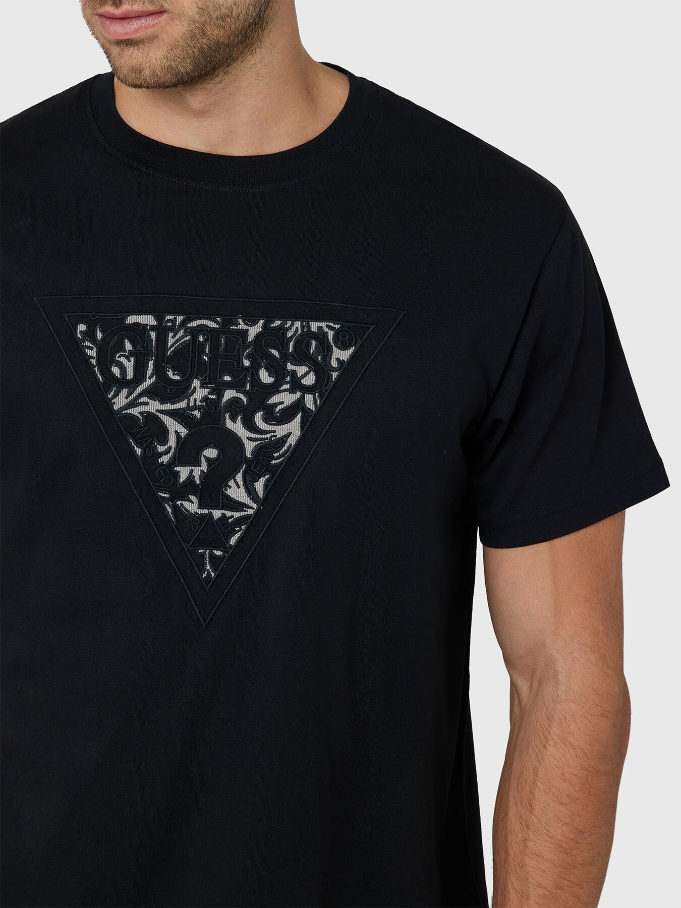T-shirt with logo embroidery brand GUESS — Globalbrandsstore