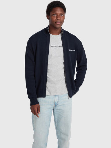 Cotton sweatshirt with zip - 4