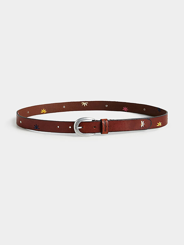 Belt with embroidered accents - 1