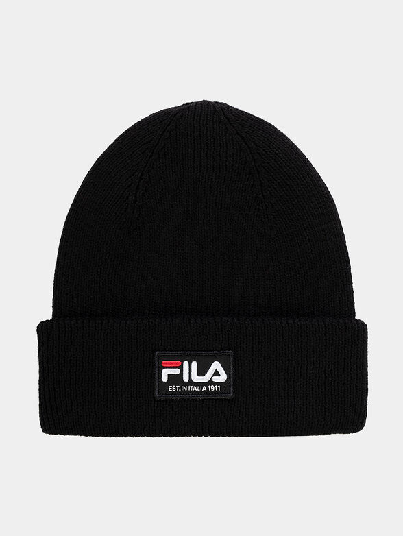Unisex hat in black with logo patch - 1