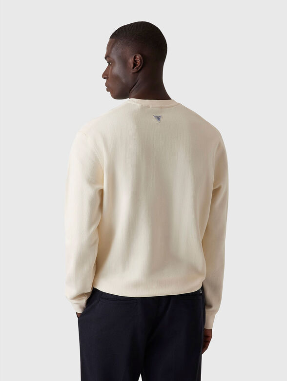 Sweatshirt with oval neckline and logo - 3