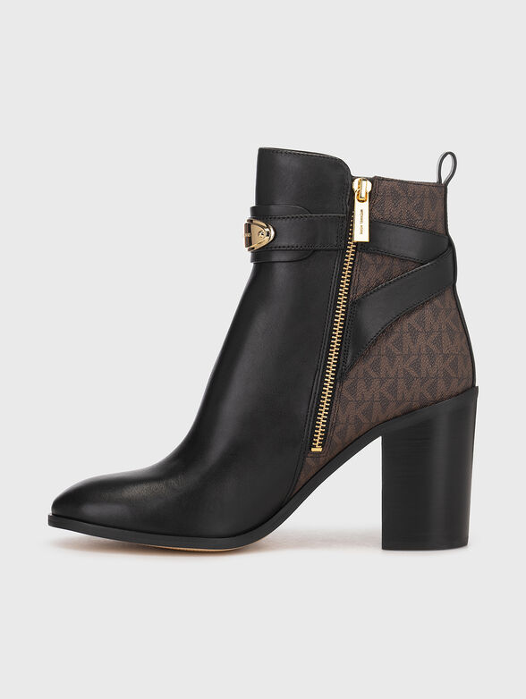 DARCY leather ankle boots with logo - 4