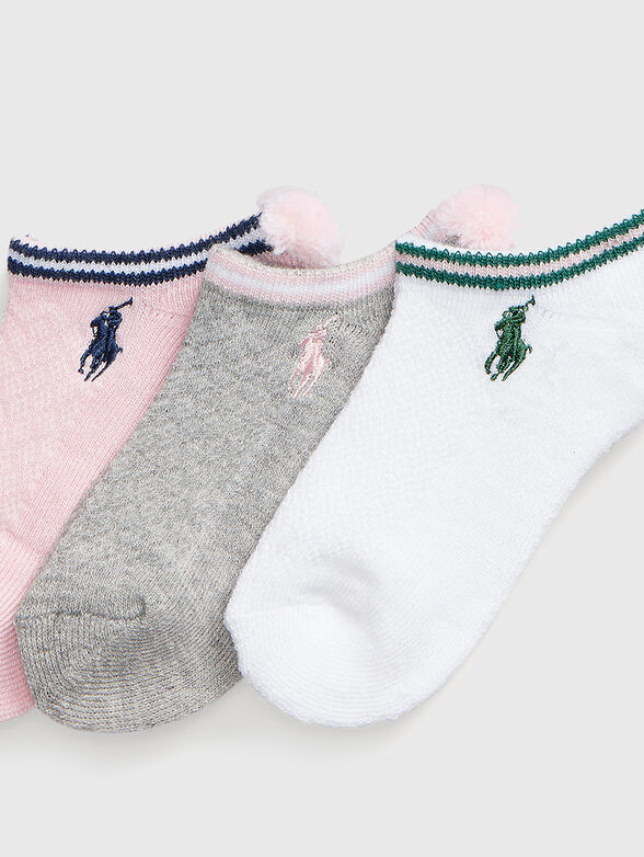 Set of three pairs of socks with logo embroidery - 2