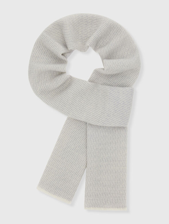 Jacquard wool scarf - 1