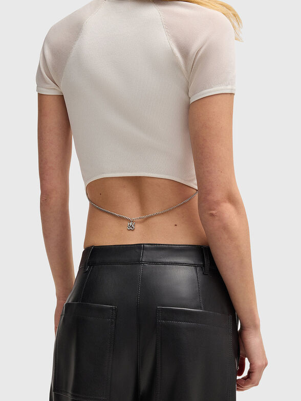 SLEVETTA short T-shirt with accent back - 4