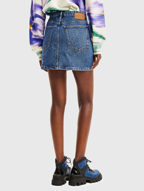 Crystal decorated high waist skirt - 2