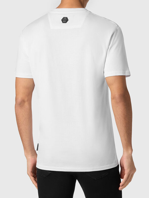 Logo print T-shirt in beige - 3