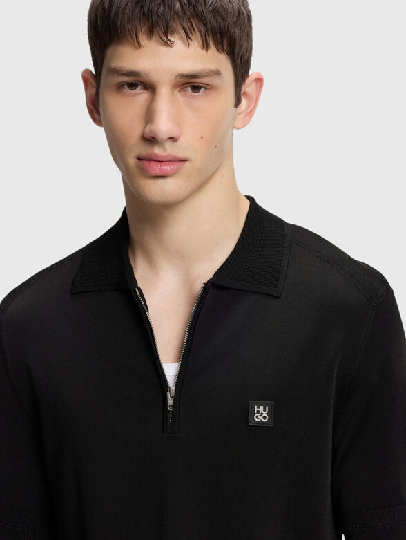 Black polo shirt - 4