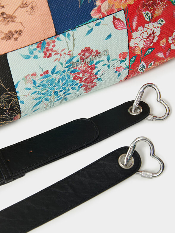 Crossed shoulder bag with floral print - 5