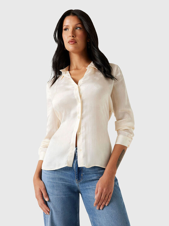MARTHE shirt with accent logo print - 1