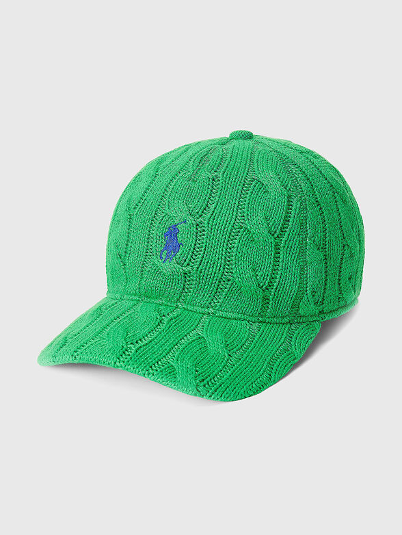 Baseball cap with knitted wool effect - 1