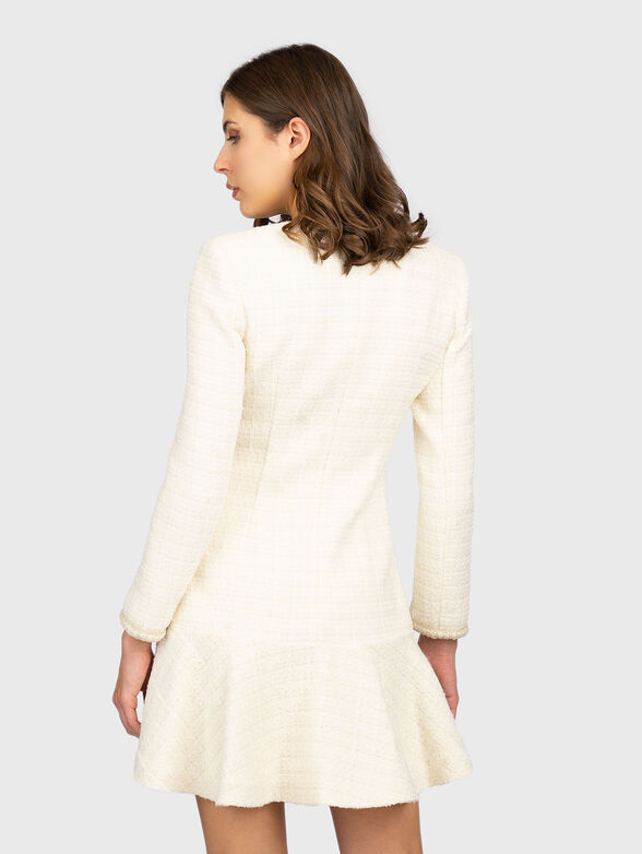 Long sleeved boucl&eacute; mini dress - 2