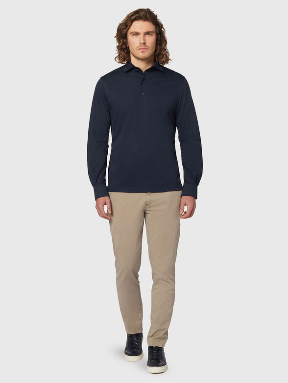 Cotton blend polo shirt  - 2