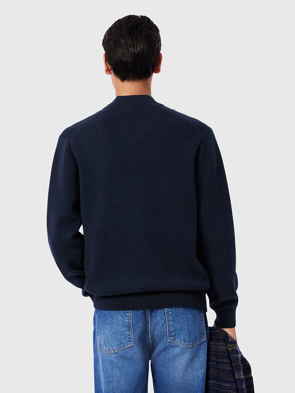 Cotton and wool knit cardigan - 3