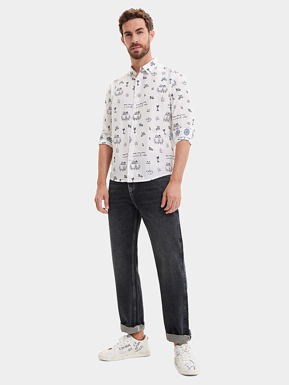 FRANK shirt with contrasting print - 2