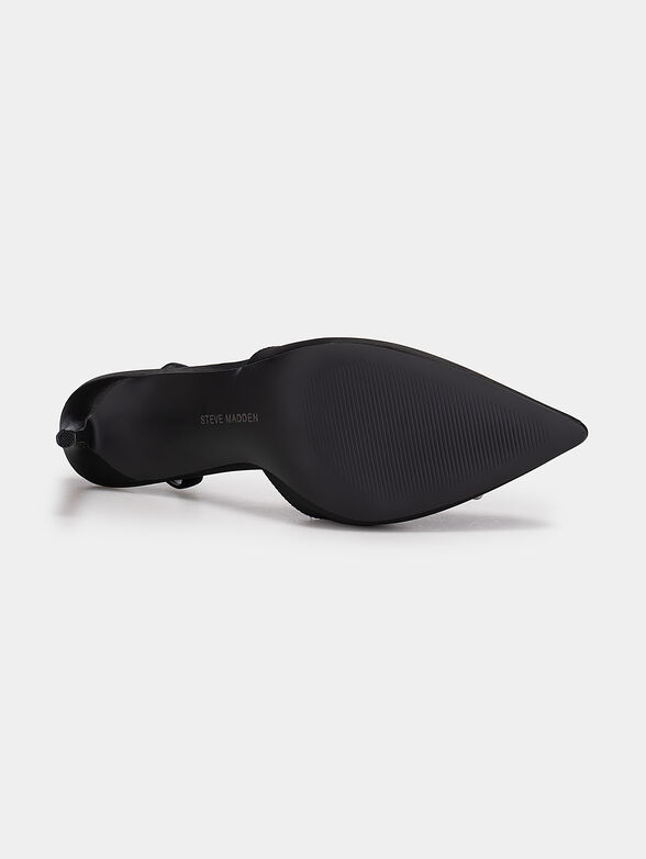 VIONNET black satin sandals - 5