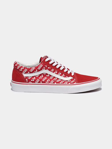 Red sneakers with logo prints - 1