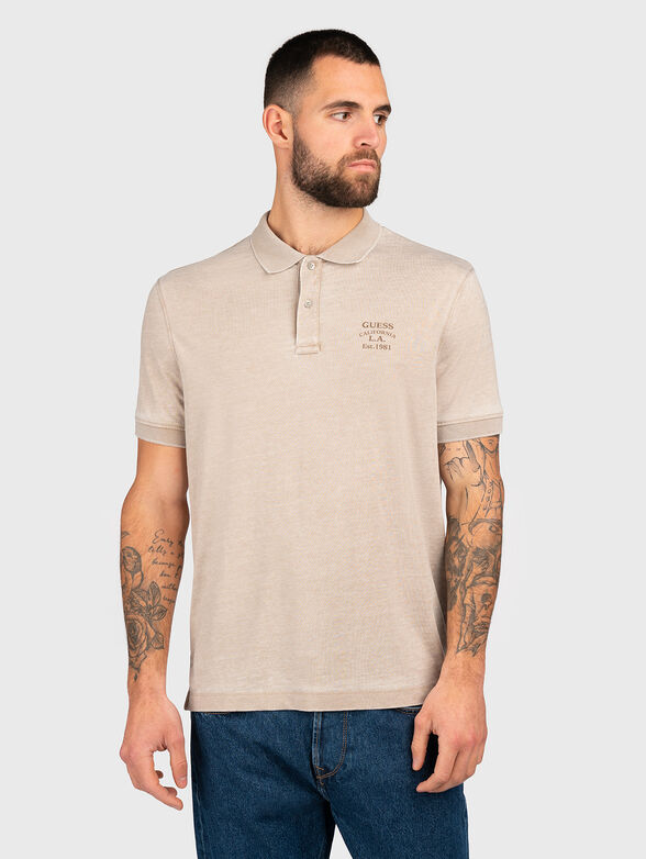 Polo shirt with short sleeves and logo - 1