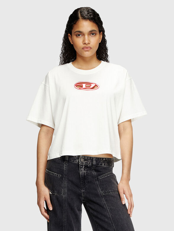 T-BUXT-CROP-OD T-shirt with contrast logo - 1