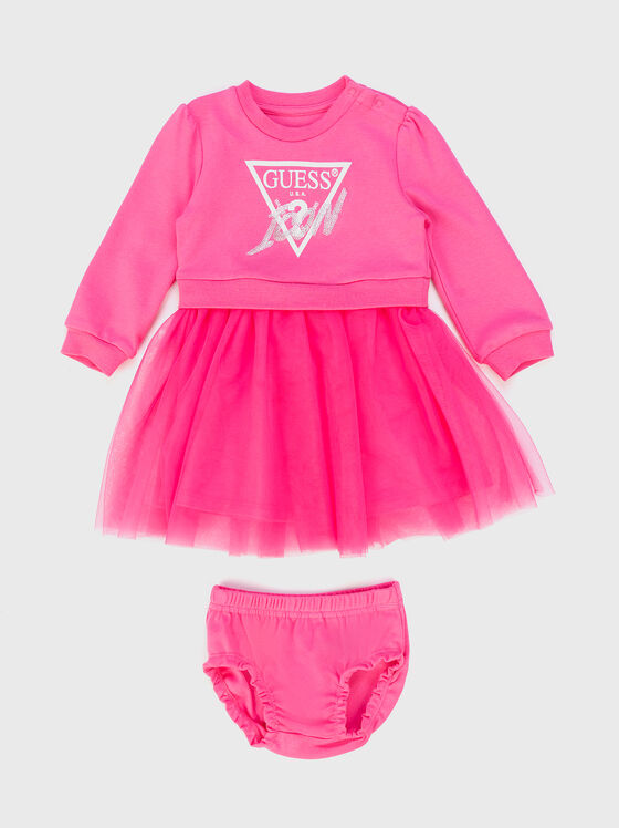 Комплект от две части в цикламен цвят  - 1